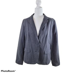 J.Jill pinstripe linen blazer size medium